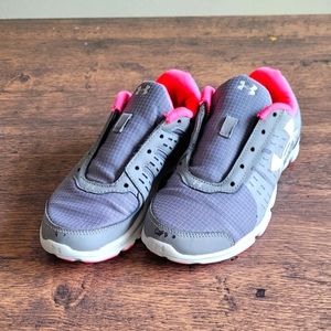 Under Armour Sneakers, Girl's sz 3Y, Pink & Gray